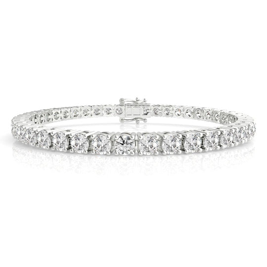 9k White Gold 10.00ct Lab Grown Diamonds Tennis Bracelet