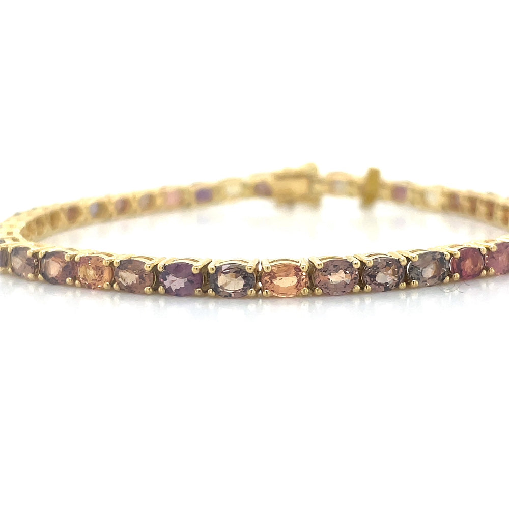 18k Yellow Gold 9.55ct Sapphires Bracelet