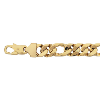 9k Yellow Gold Figaro Bracelet