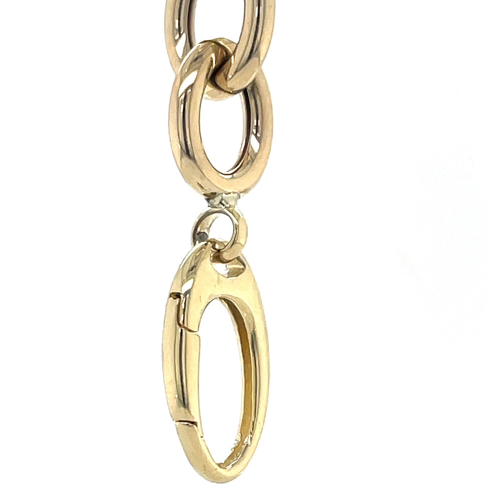9kYellow Gold Oval Links Bracelet