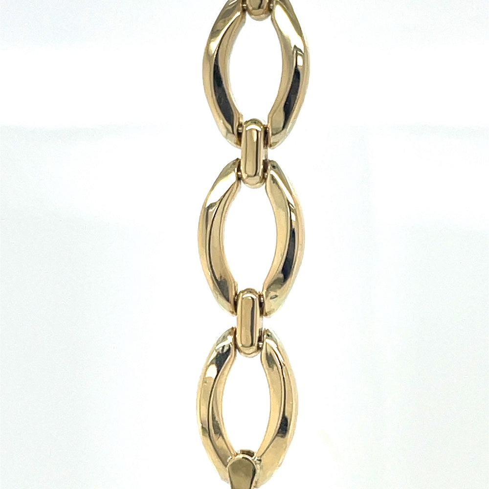 9kYellow Gold Oval Links Bracelet