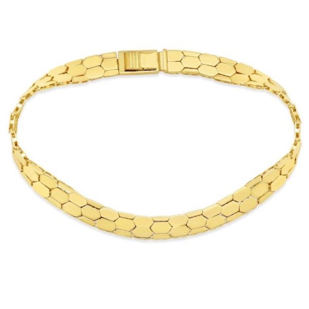 9K Yellow Gold Snake Skin Bracelet