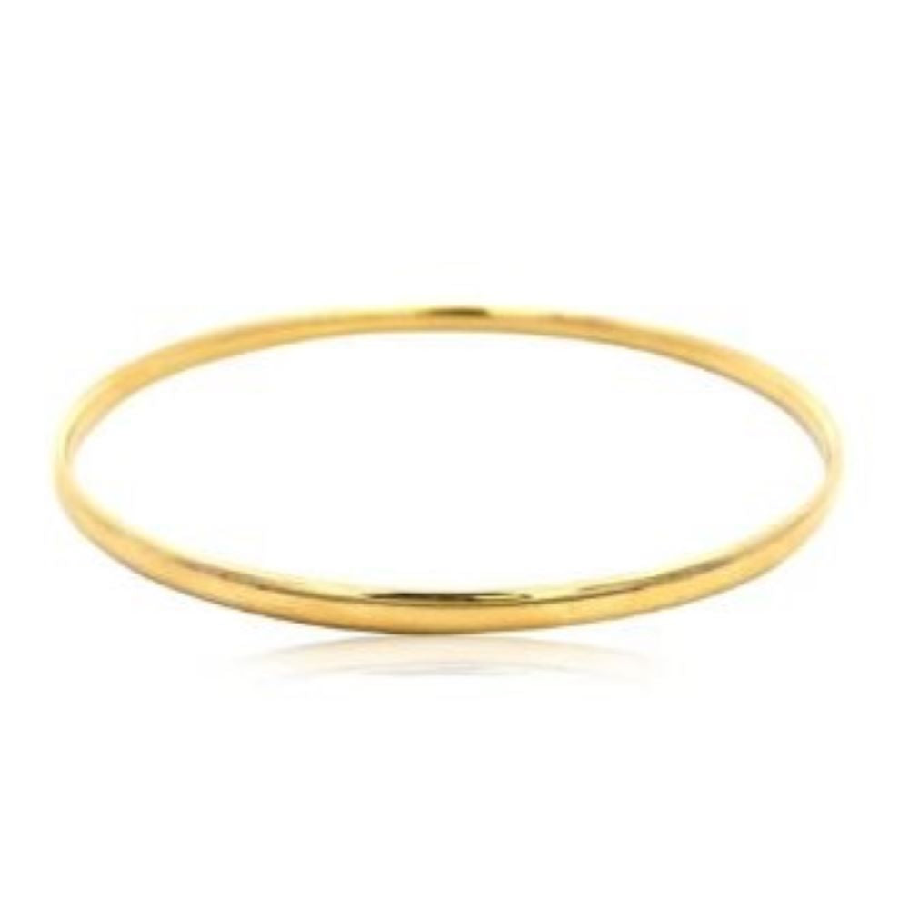 9K Yellow Gold 4mm Half Round Bangle