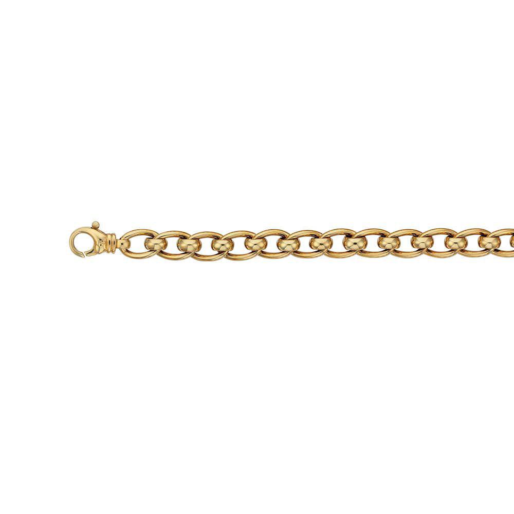 9k Yellow Gold Tapered Belcher Bracelet