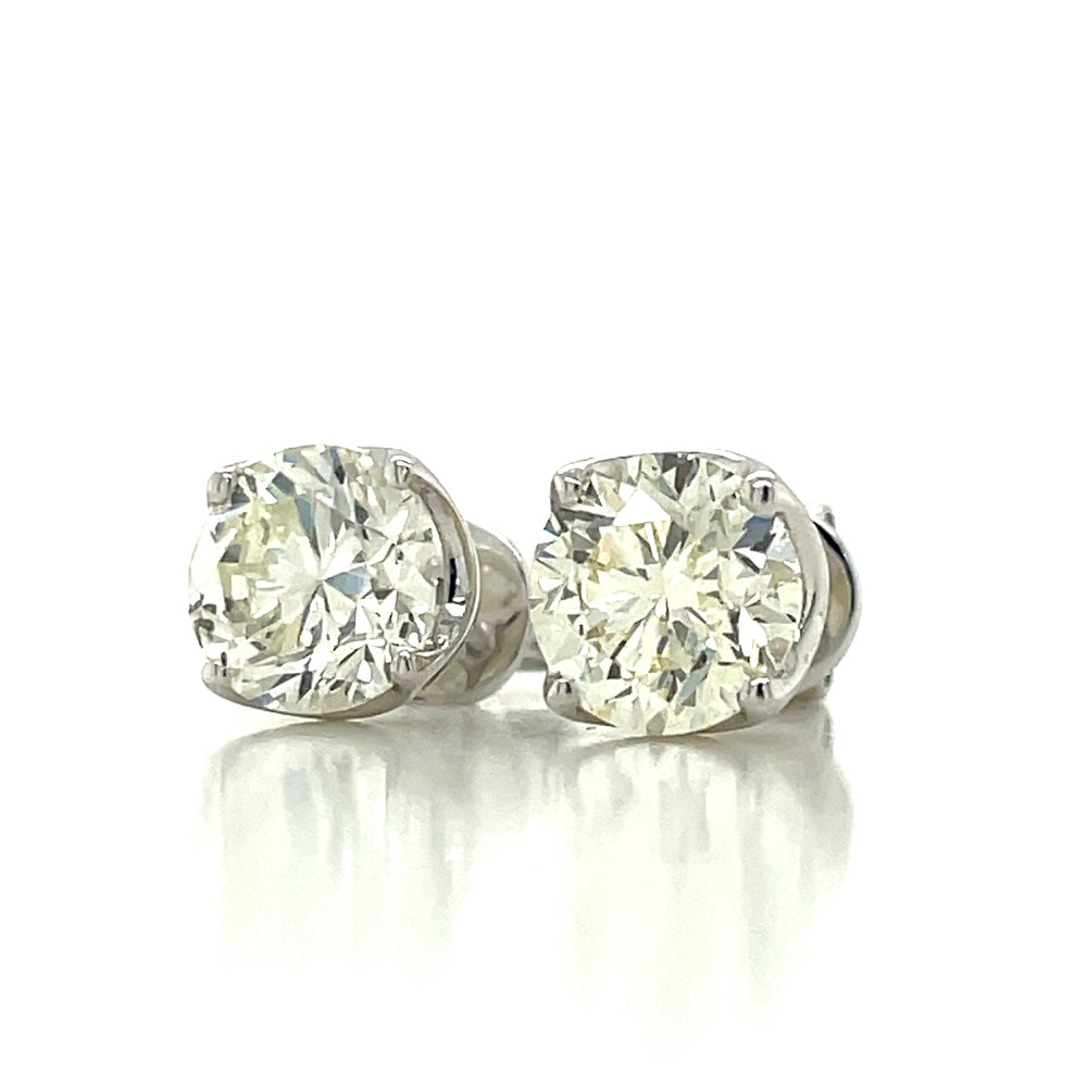 18k White Gold 2ct Diamond Stud Earrings