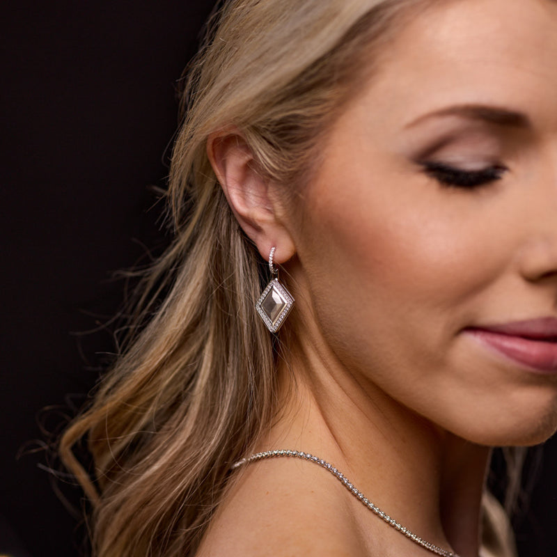 18K White Gold 4.92ct Icy Diamond Earrings