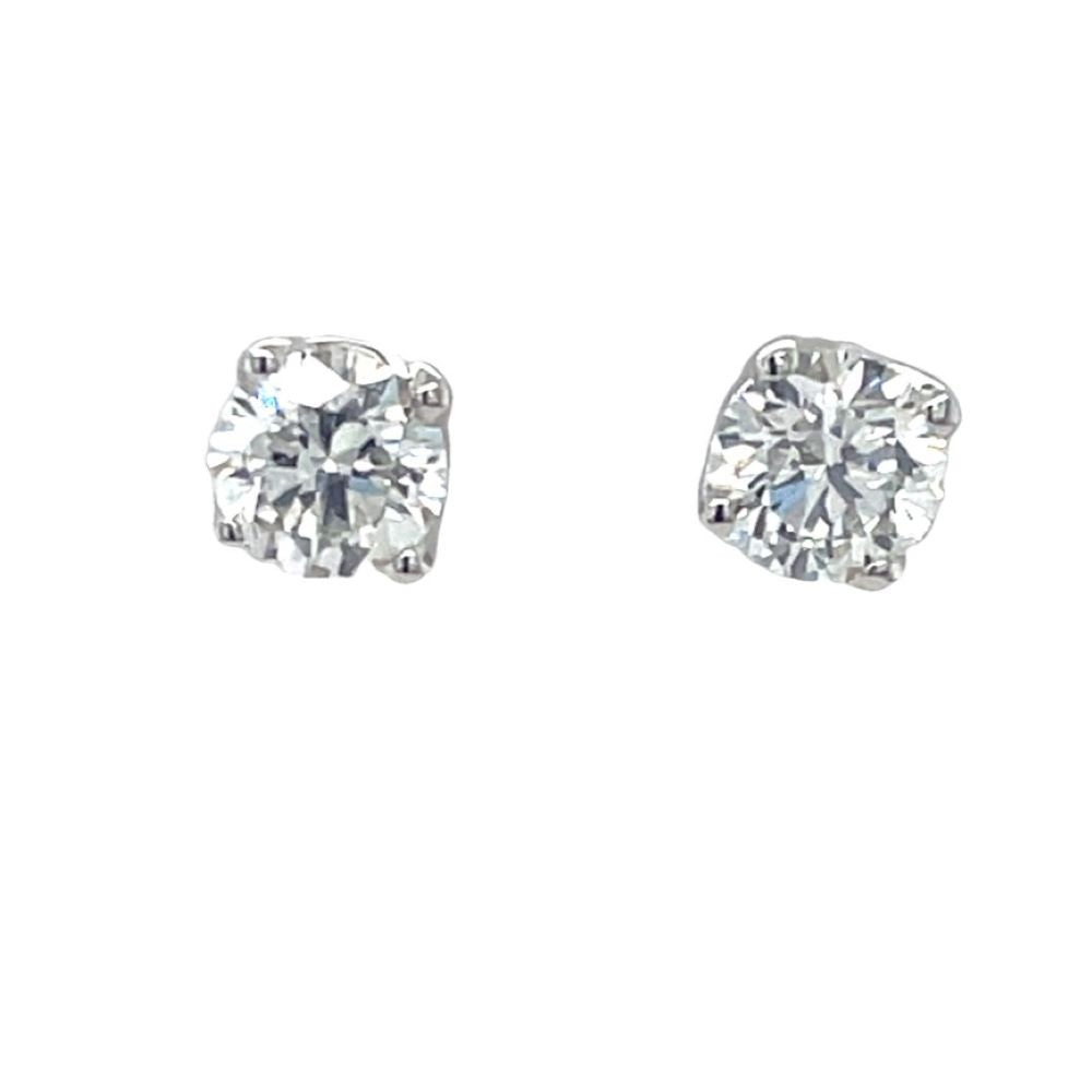 9K White Gold 2=0.90ct Lab Grown Diamond Stud Earrings