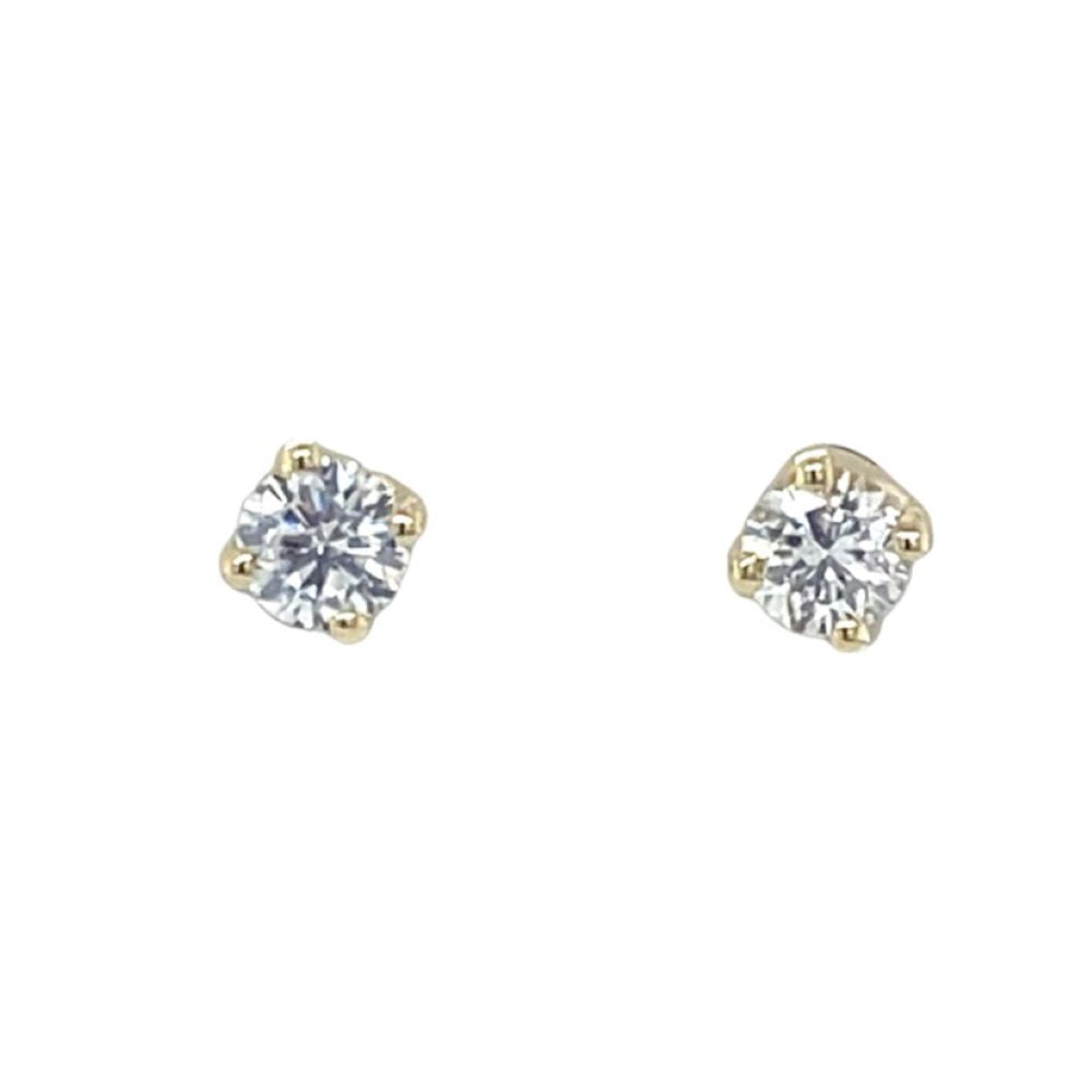 9K Yellow Gold 2=0.27ct Lab Grown Diamond Stud Earrings