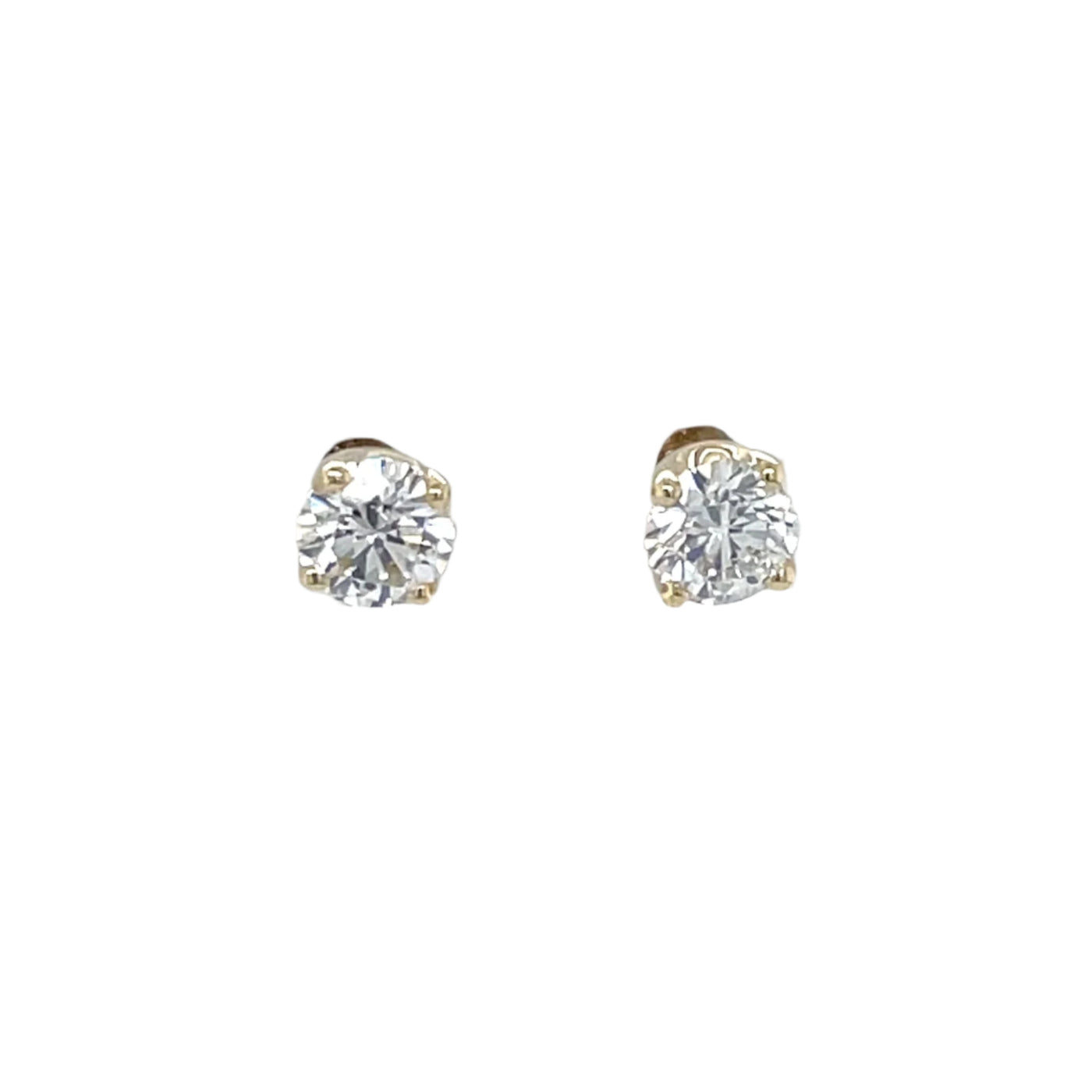 9K Yellow Gold 2=0.66ct Lab Grown Diamond Stud Earrings