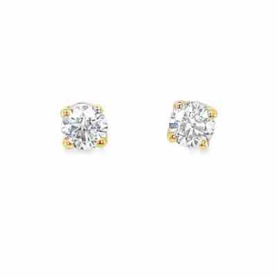 9K Yellow Gold 2=0.53ct Lab Grown Diamond Stud Earrings