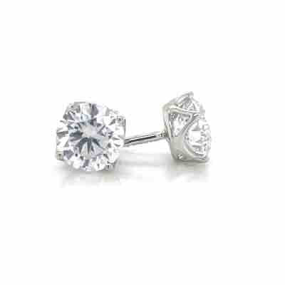 9k White Gold 2.08ct Lab-Grown Diamond Stud Earrings