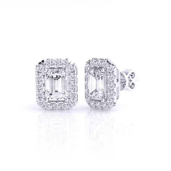 9k White Gold 2.06ct Lab Grown Diamond Stud Earrings