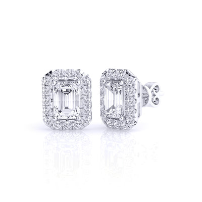 9k White Gold 2.06ct Lab Grown Diamond Stud Earrings