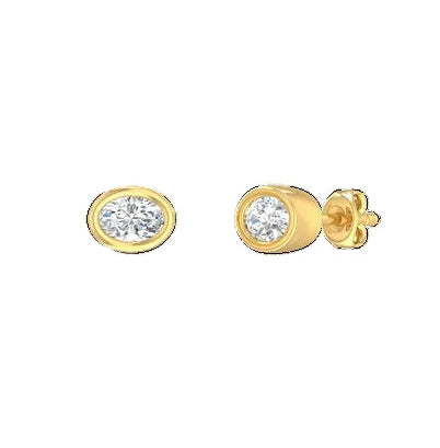 9k Yellow Gold 2=0.58ct Lab Grown Diamond Earrings