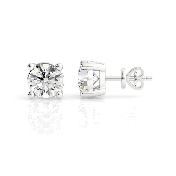 9k White Gold 2=2.05ct Lab Grown Diamond Stud Earrings