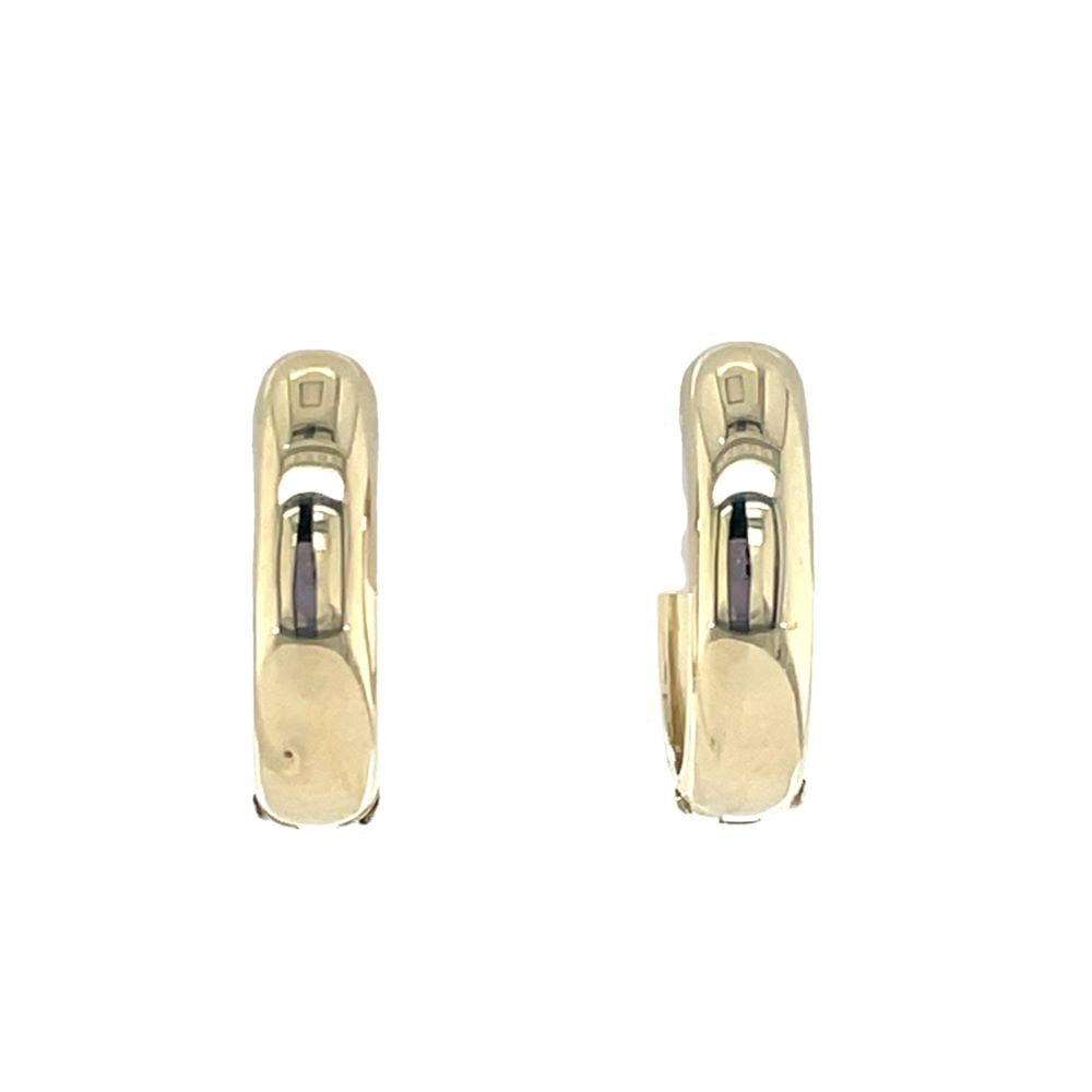 9K Yellow Gold 10mm Huggie Earrings