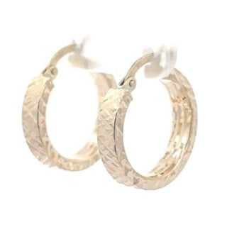 9K Yellow Gold Hoop Earrings