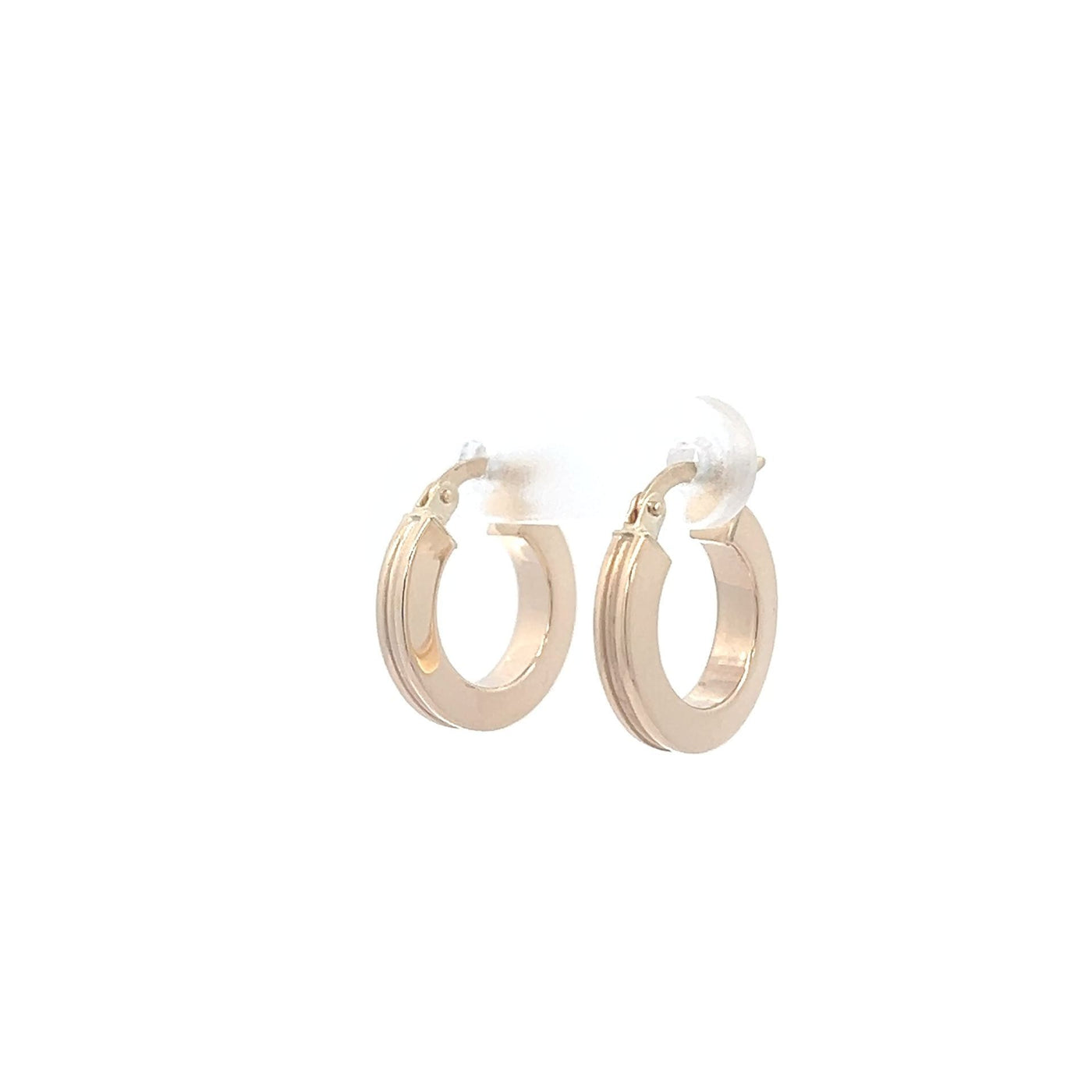 9k Yellow Gold Square Tube Hoop Earring