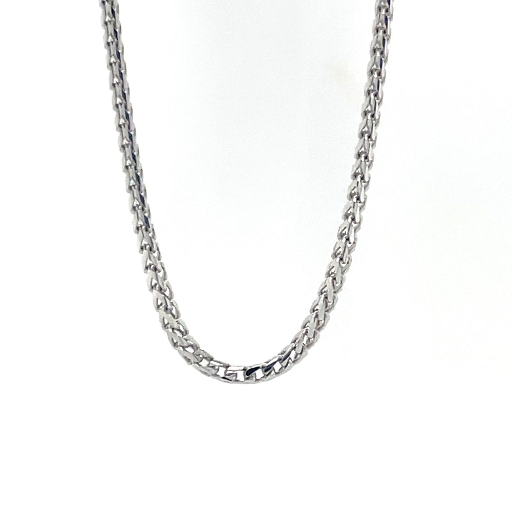 9k White Gold 1mm Franco Chain