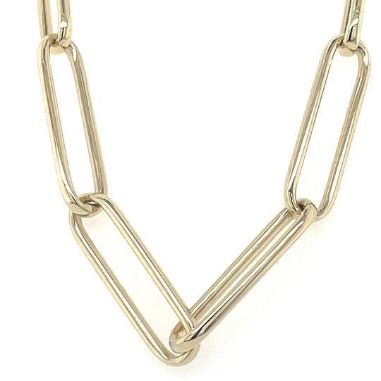 9k Yellow Gold Paperlink Necklace