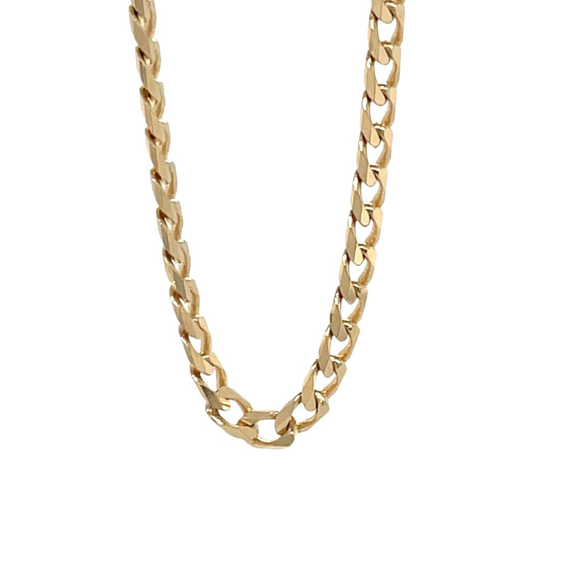 9k Yellow Gold Square Curb Chain