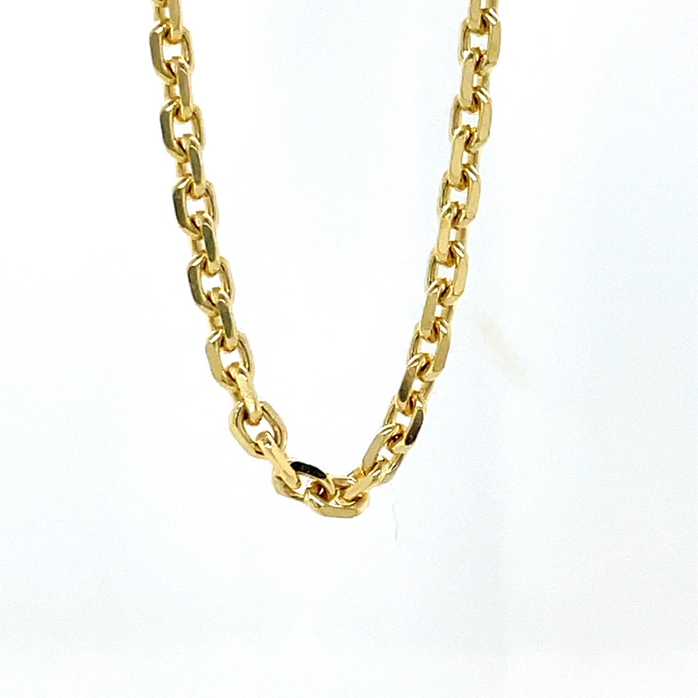 9k Yellow Gold Oblong Trace Chain