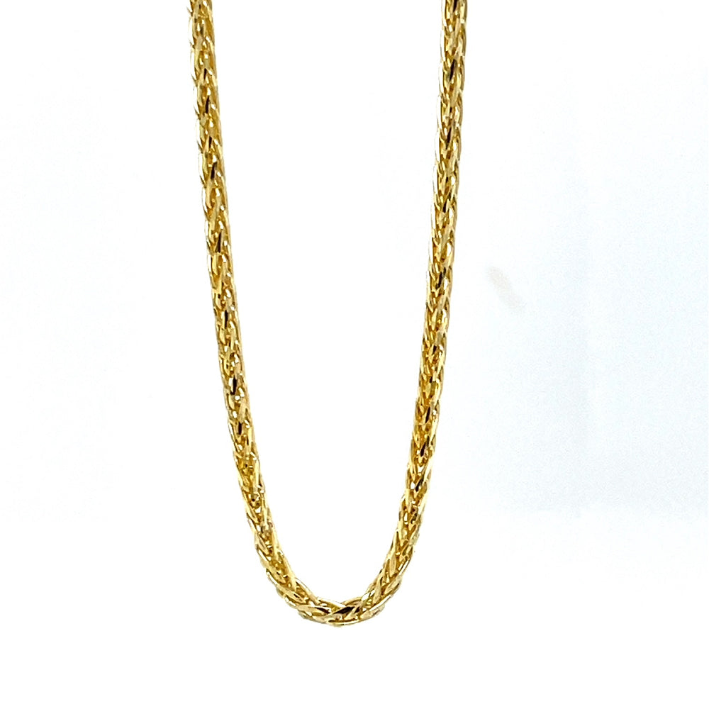 9K Yellow Gold 1.5m DC Foxtail Adjustable Chain 52cm