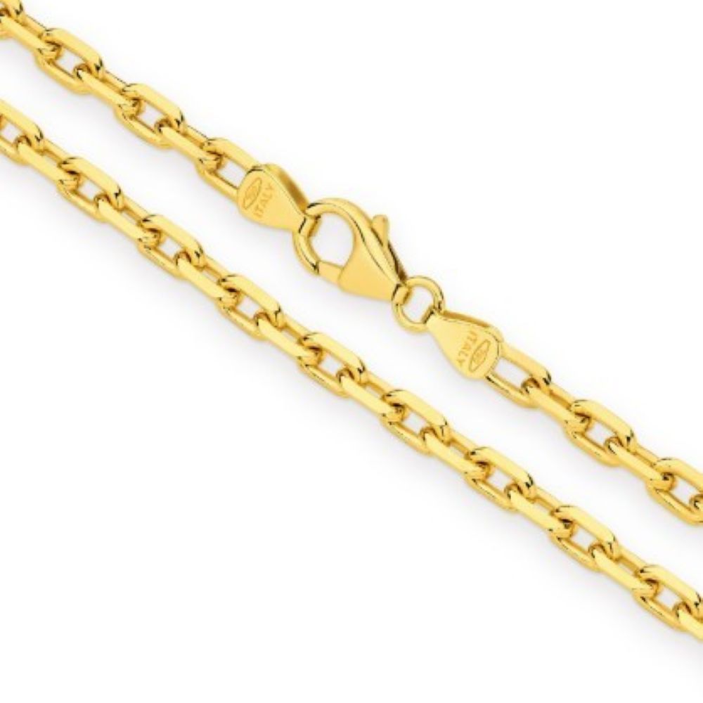 9K Yellow Gold 3.60mm Anchor Chain 60cm