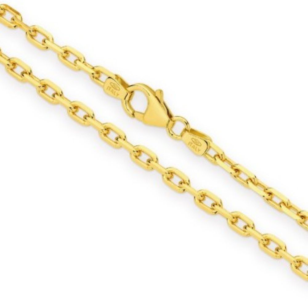 9K Yellow Gold 3.02mm Anchor Chain 45cm