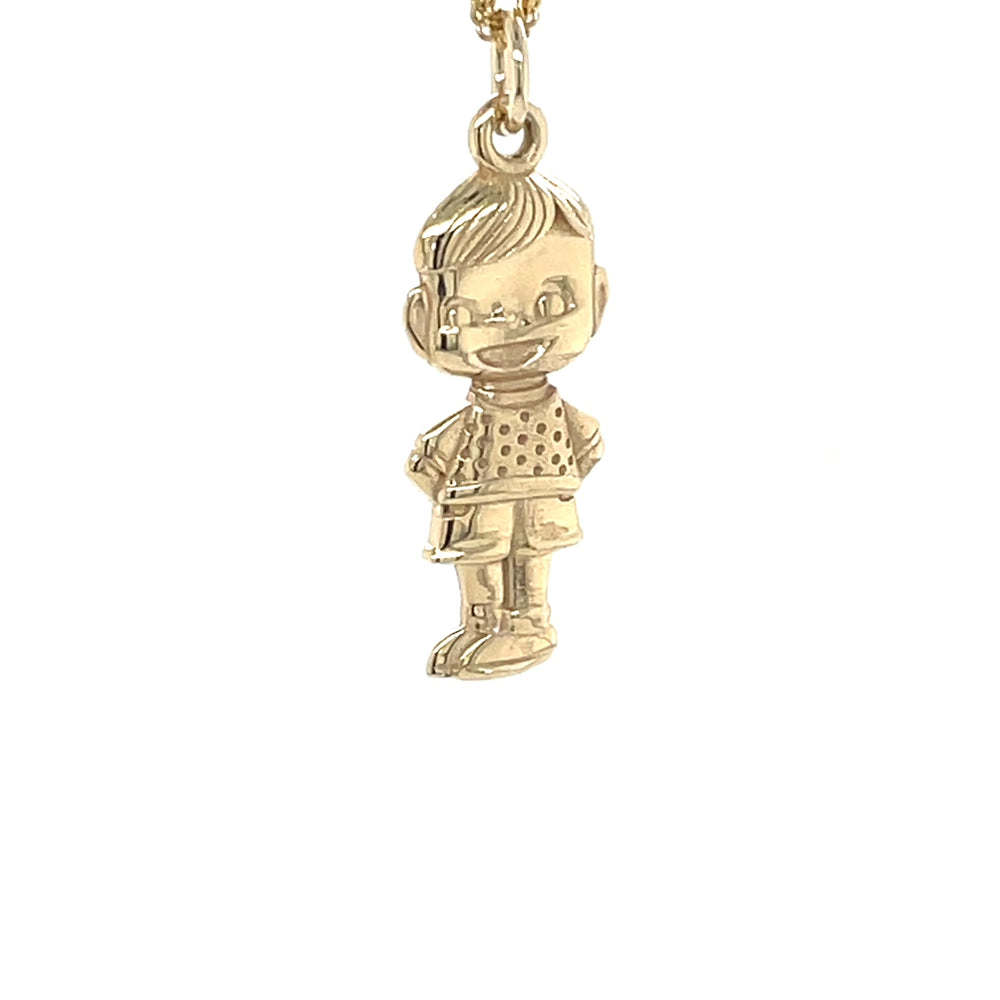 9k Yellow Gold Little Boy Charm Pendant