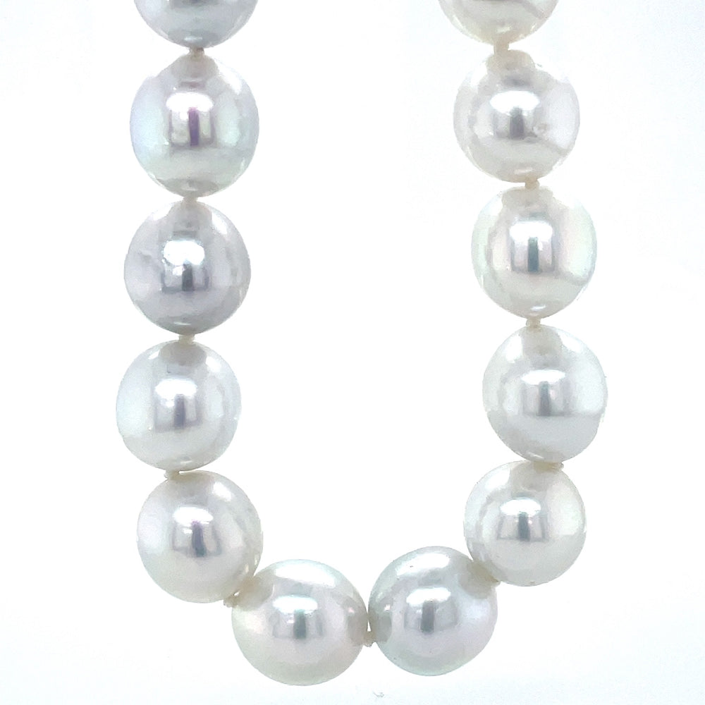 Autore Single Strand 9mm Silver Oval South Seas Pearls Necklace john-franich-jewellers-nz
