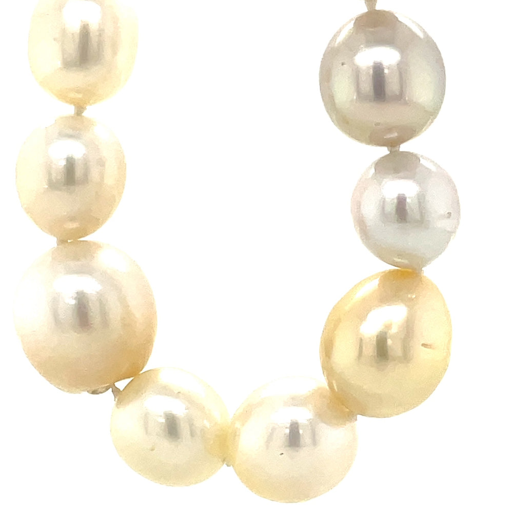Autore Long Strand White & Gold South Seas Pearls