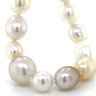 Autore Long Strand White & Gold South Seas Pearls