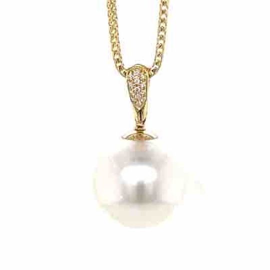 Autore 18k Yellow Gold South Sea Pearl & Diamonds Pendant