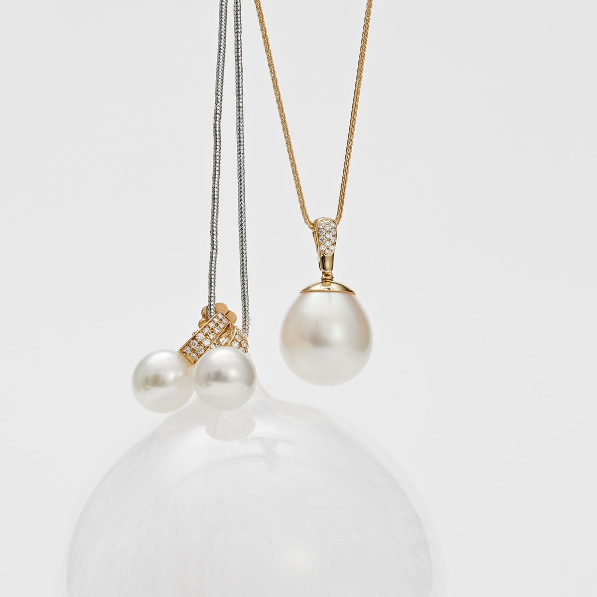Autore 18k Yellow Gold South Sea Pearl & Diamonds Pendant
