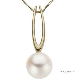 9k Yellow Gold FW Pearl Pendant