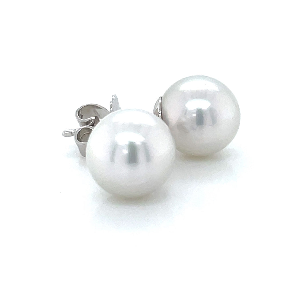 Autore 18k White Gold 9mm South Sea Pearl Earrings