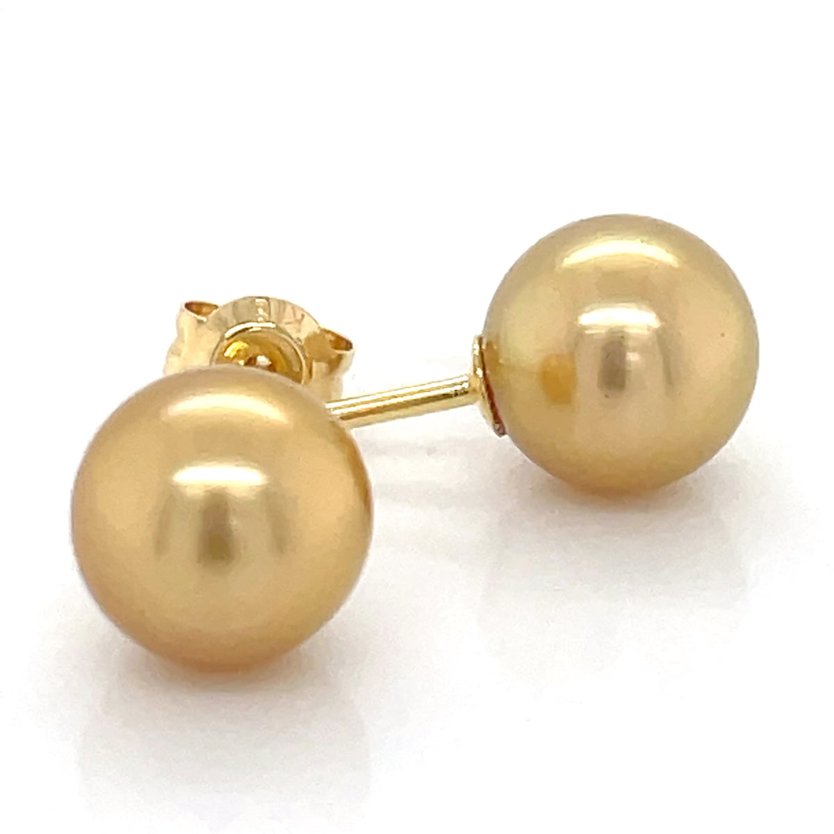 18k Gold Pearls Stud Earrings