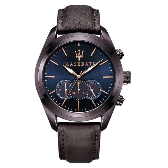 MASERATI TRAGUARDO BROWN & BLUE CHRONO WATCH