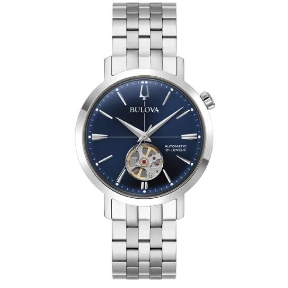 Bulova Blue Classic Auto Watch Brlt