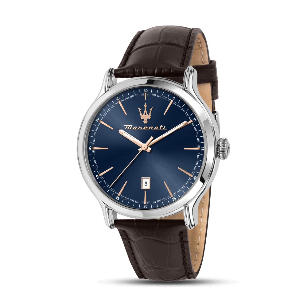 MASERATI EPOCA ST/STEEL/ROSE LEATHER WATCH