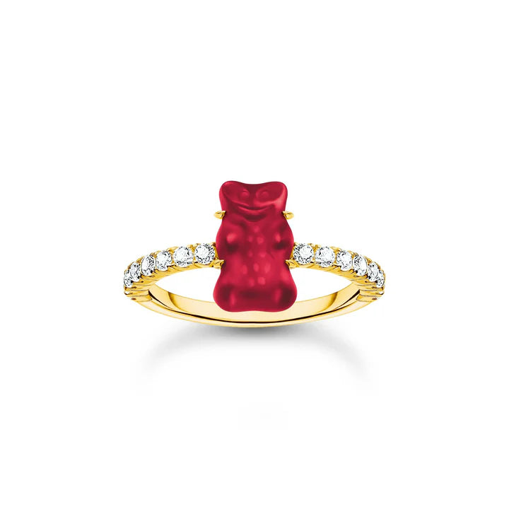 THOMAS SABO HARIBO GP CZ STRAWBERRY RED BEAR RING