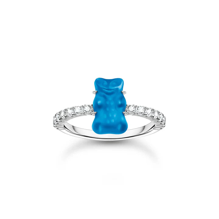 THOMAS SABO HARIBO CZ BLUEBERRY BLUE BEAR RING