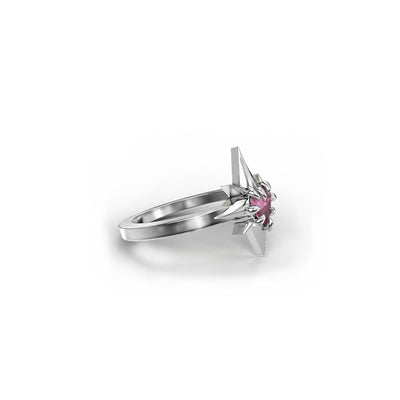 Stolen Girlfriends Club Gothic Star Ring Rhodolite