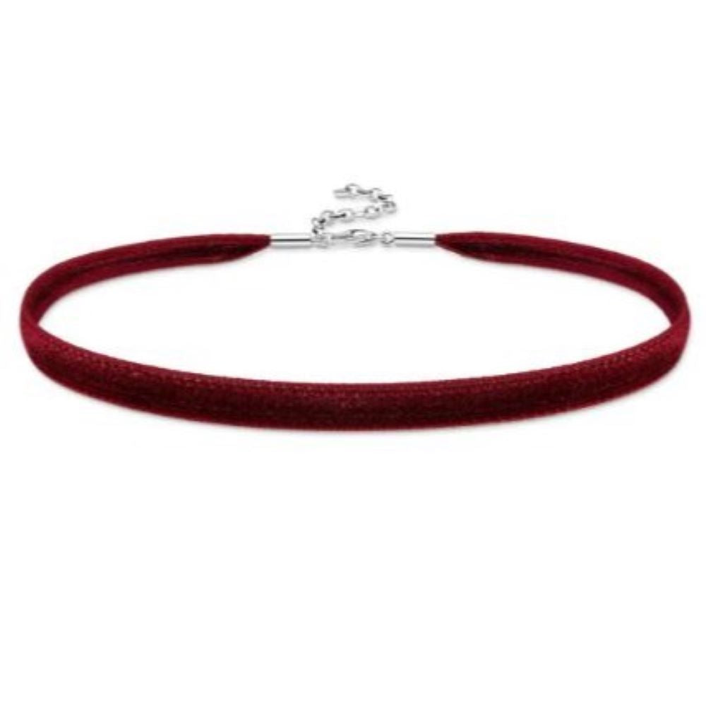 THOMAS SABO REBEL RED VELVET CHOKER 30-36cm