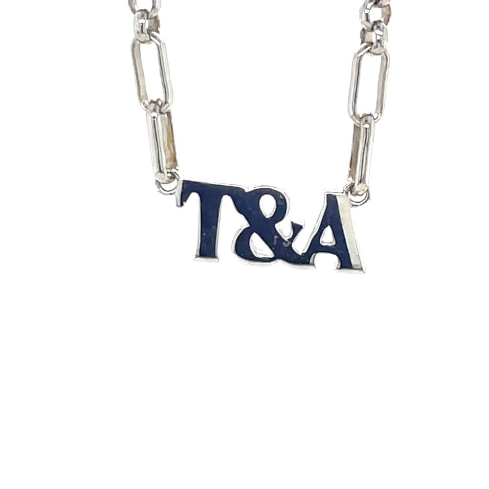 HDXTASHA "T&A" SIL MULTILINK NECKLACE 40+5CM