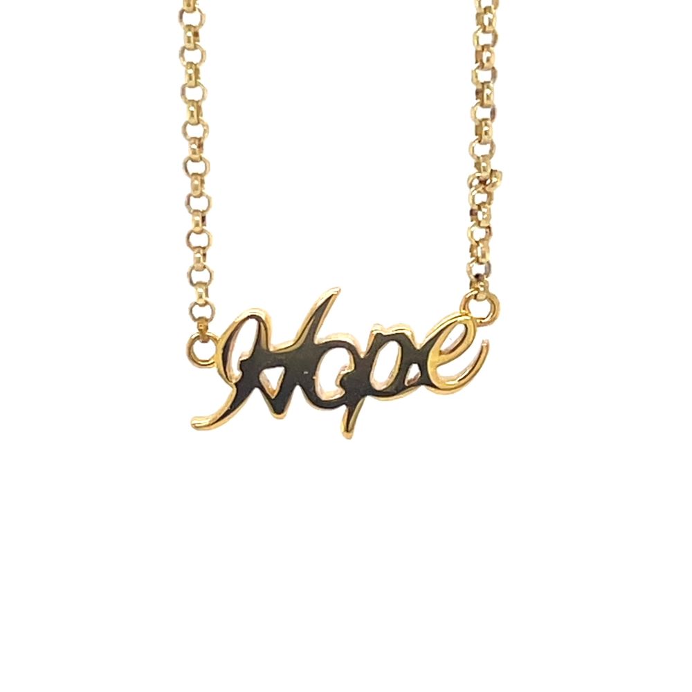 HDXTASHA "HOPE" SIL YGP BELCHER NECKLACE 40+5CM