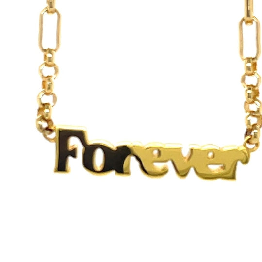 HDXTASHA "FOREVER" SIL YGP MULTILINK NECKLACE 40+5CM