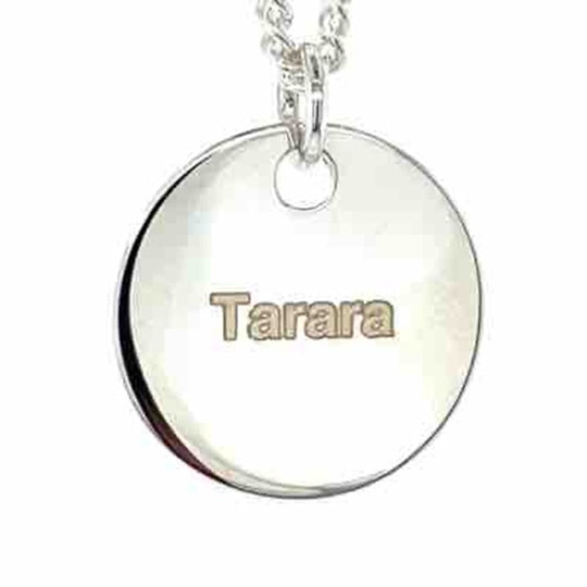 'Kiwiana' Stg Silver 'Tarara' Pendant w Curb Chain 60cm