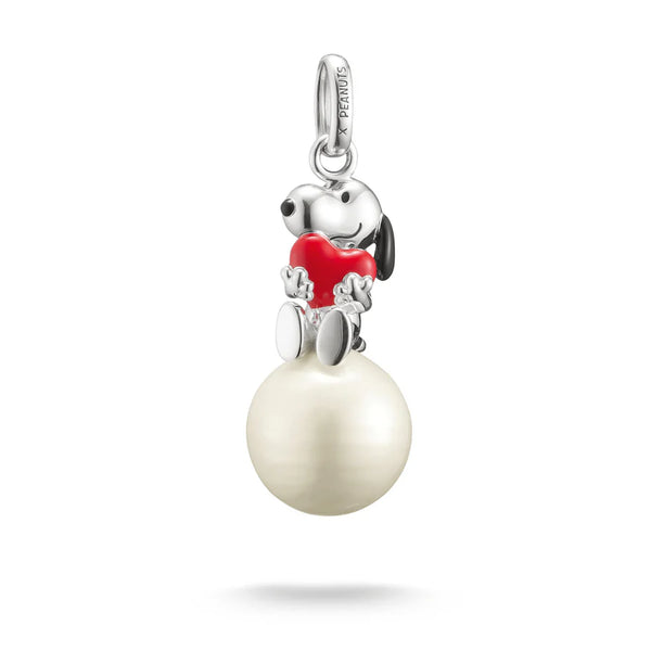 THOMAS SABO PEANUTS SNOOPY HEART F/W PEARL PNDT